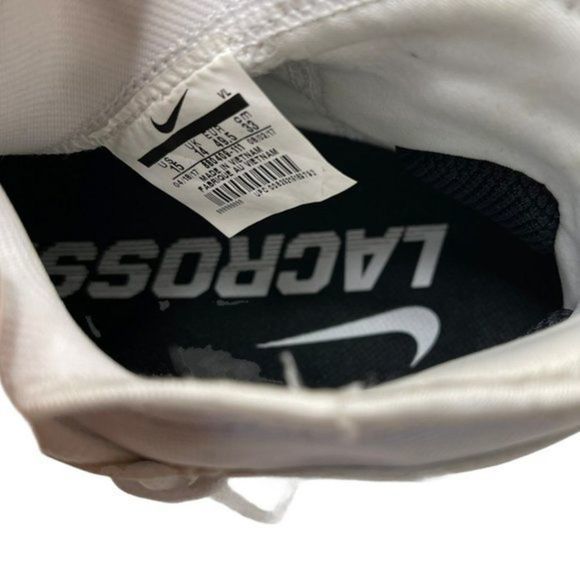 New Nike Huarache‎ 6 Elite Men\'s Lacrosse Cleats - White main image 5